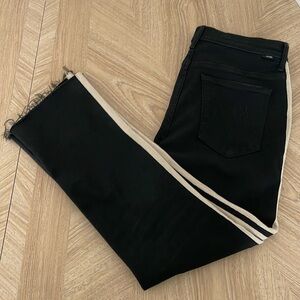 MOTHER racer stripe black jean